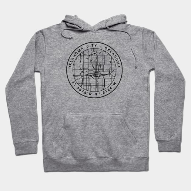 Oklahoma City Map Hoodie by Ryan-Cox